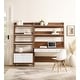preview thumbnail 6 of 13, Bixby 2-Piece Wood Office Desk and Bookshelf White