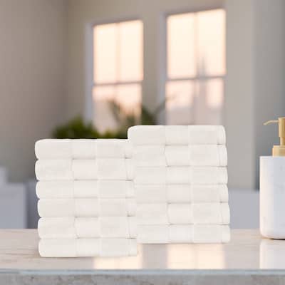 Blue Nile Mills Rio Turkish Cotton Face Towel, Set of 12
