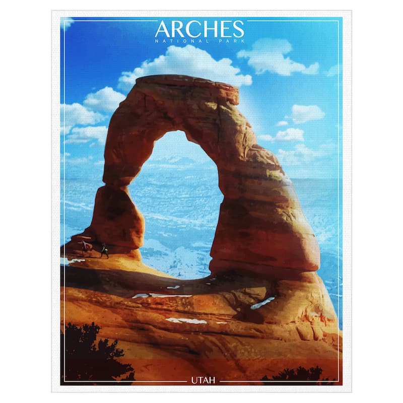 Arches National Park by Old Red Truck Canvas Art Print