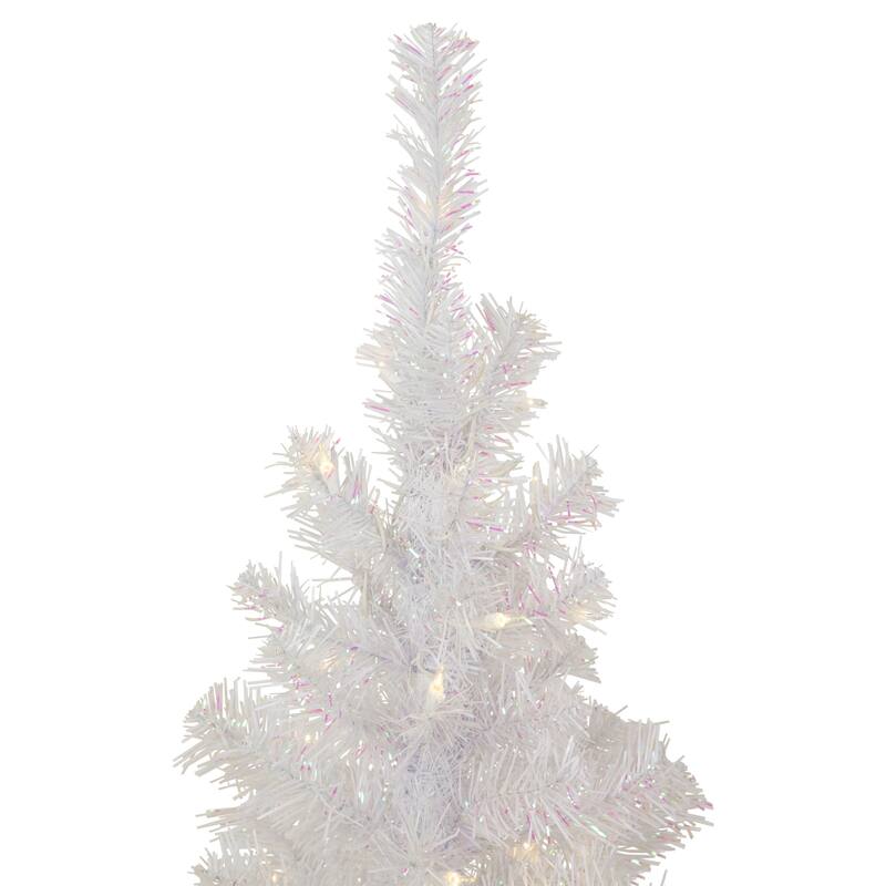 4' Pre-lit Rockport White Pine Artificial Christmas Tree