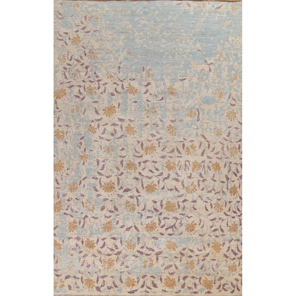 Vegetable Dye Abstract Oriental Living Room Area Rug Wool Hand-knotted - 8'9" x 11'11"