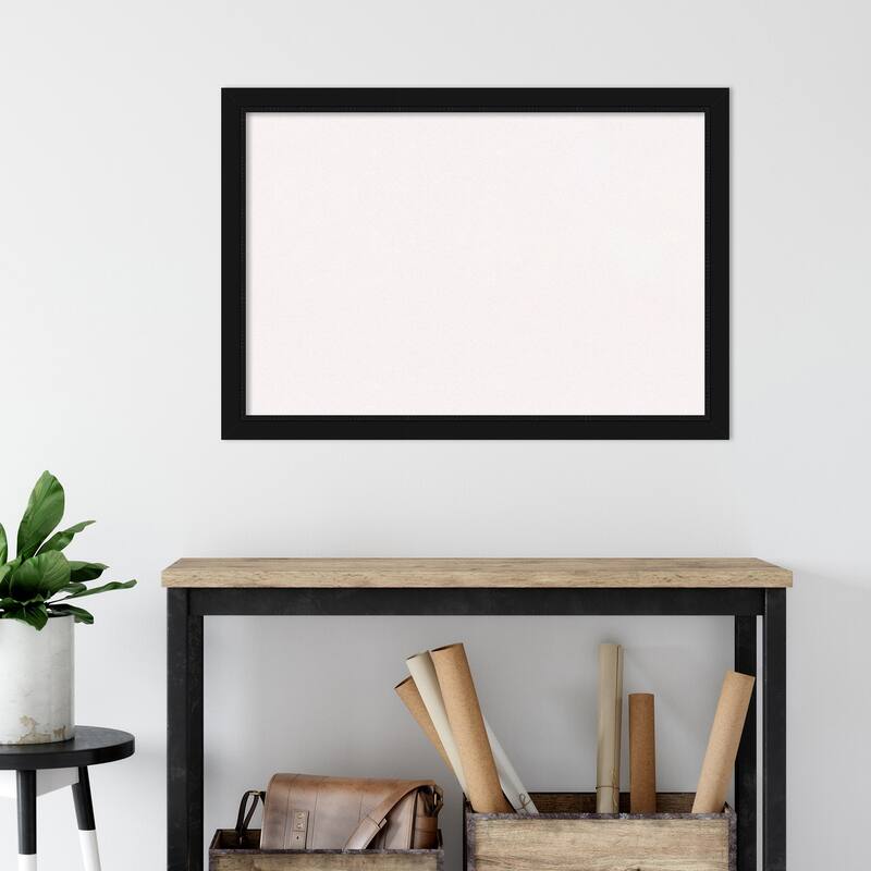 Avon Black Framed White Corkboard Bulletin Board, Organization Board, Pin Board