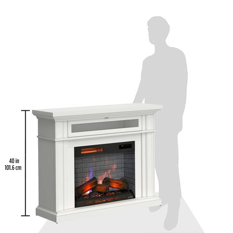 duraflame® Electric Fireplace Wall Mantel with Infrared Heater and Remote Control