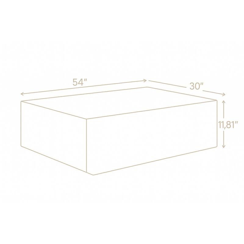 BETACH Genuine Marble Block Coffee Table - Nero Black Marble