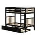 preview thumbnail 6 of 19, Scandinavian Twin Over Twin Bunk Bed With Twin-Size Trundle