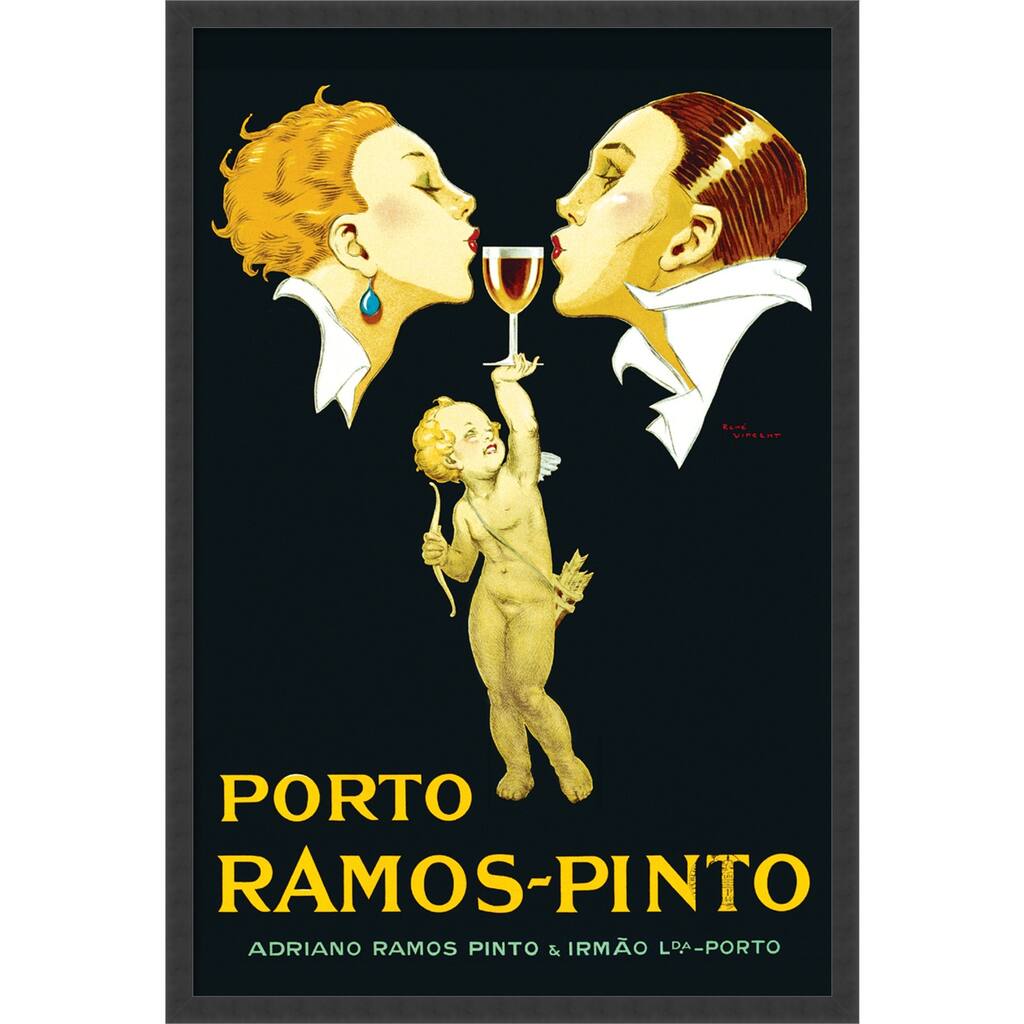 Framed Art Print Porto Ramos-Pinto by Rene Vincent 26 x 38-inch