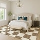 preview thumbnail 3 of 5, Machine Washable Indoor/ Outdoor Modern Checker Chantille Rug