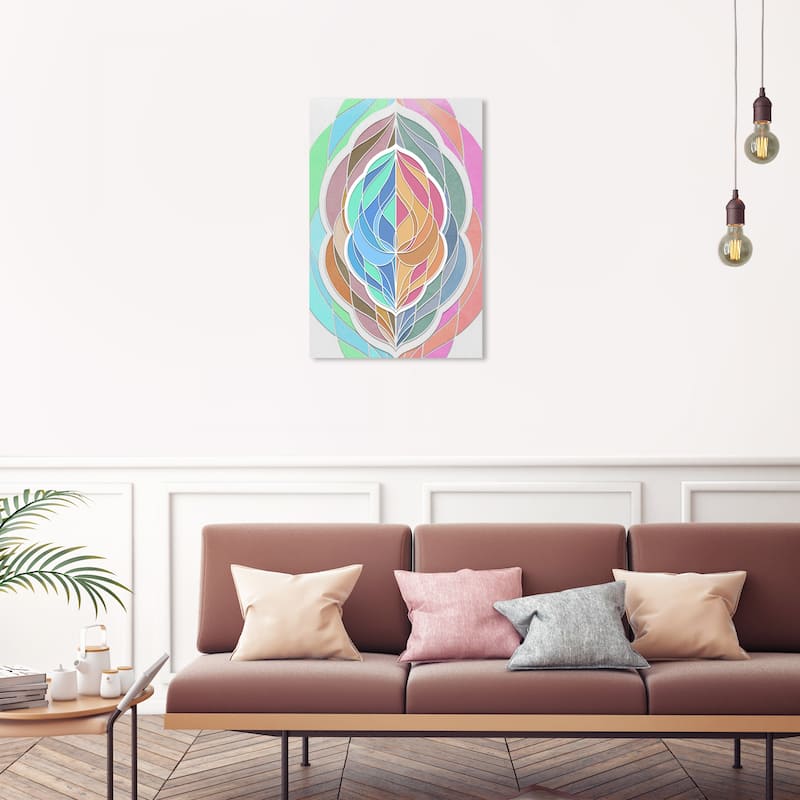 Wynwood Studio Canvas Abstract Scales Blue and Light Blue Modern & Contemporary Wall Art Canvas Print - 30 x 20