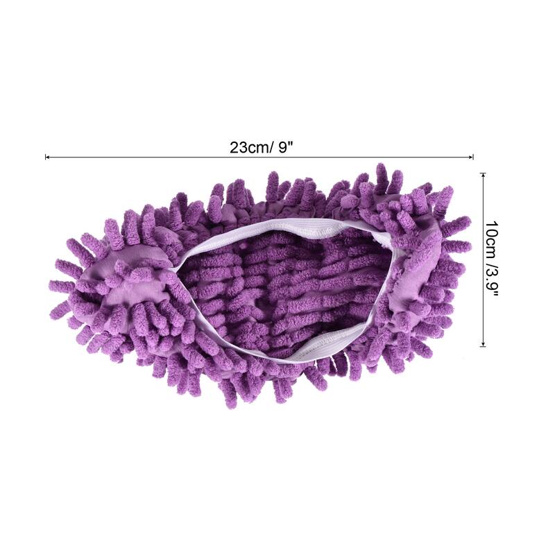 Washable Cleaning Shoes Cover Multifunction Chenille Duster - Purple
