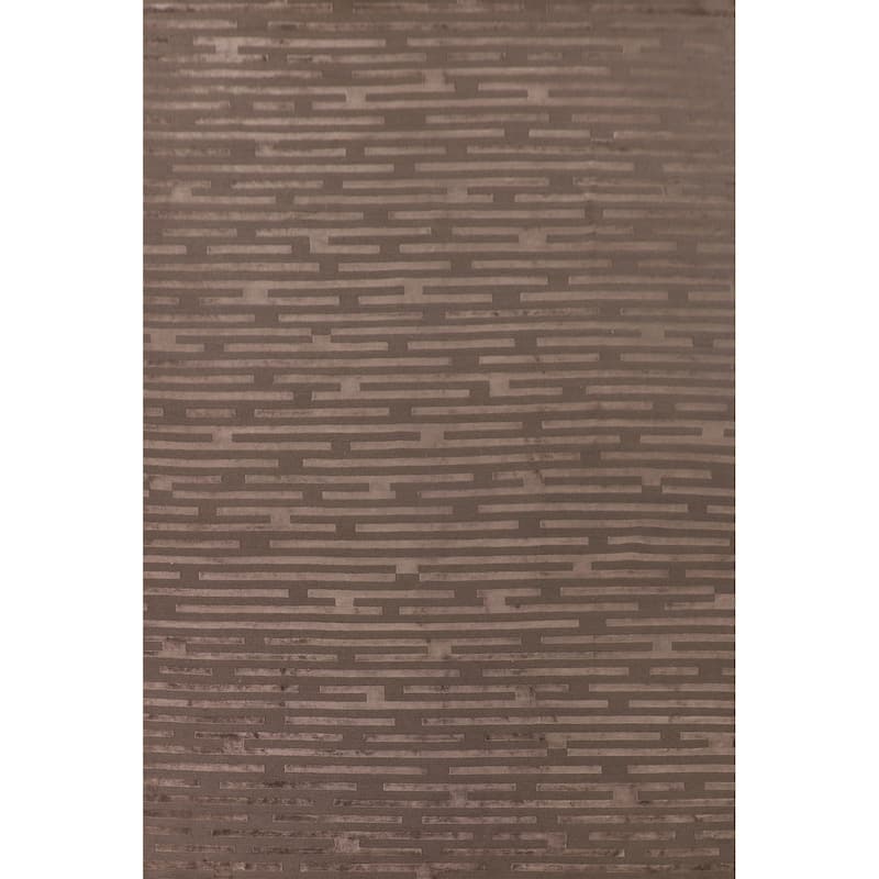 Striped Nepalese Oriental Large Area Rug Handmade Wool Carpet - 10'1" x 13'7"