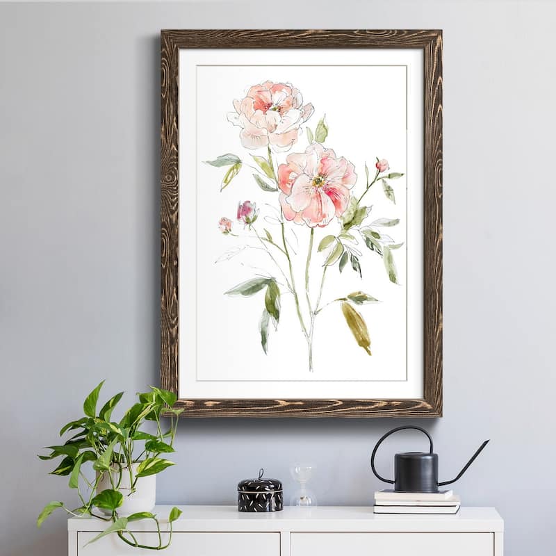 Sketchbook Cottage Rose I-Premium Framed Print - Ready to Hang