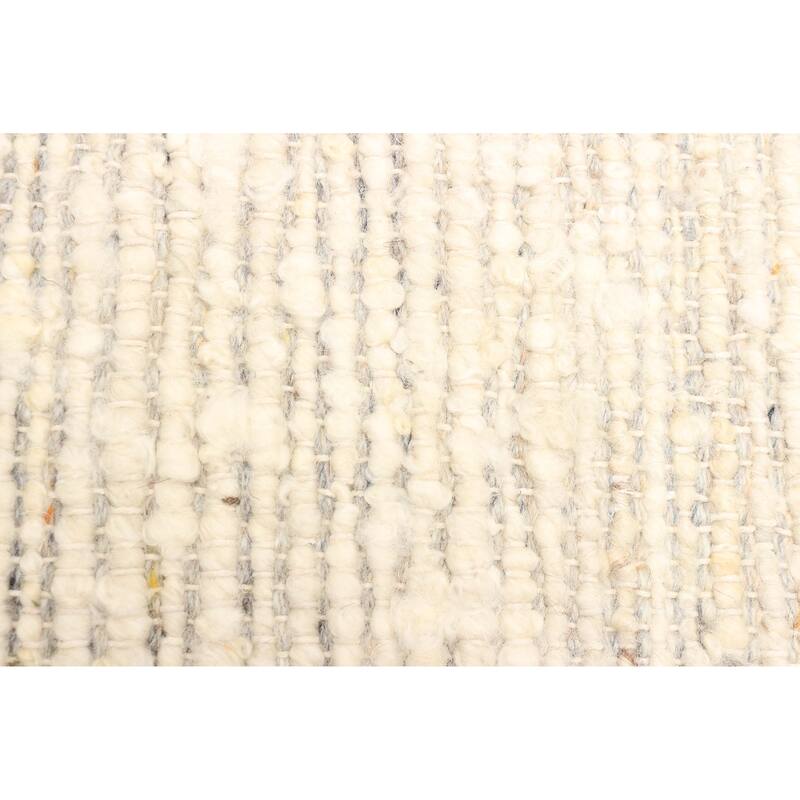 ECARPETGALLERY Braid weave Sienna Cream Wool Rug - 5'0 x 7'11