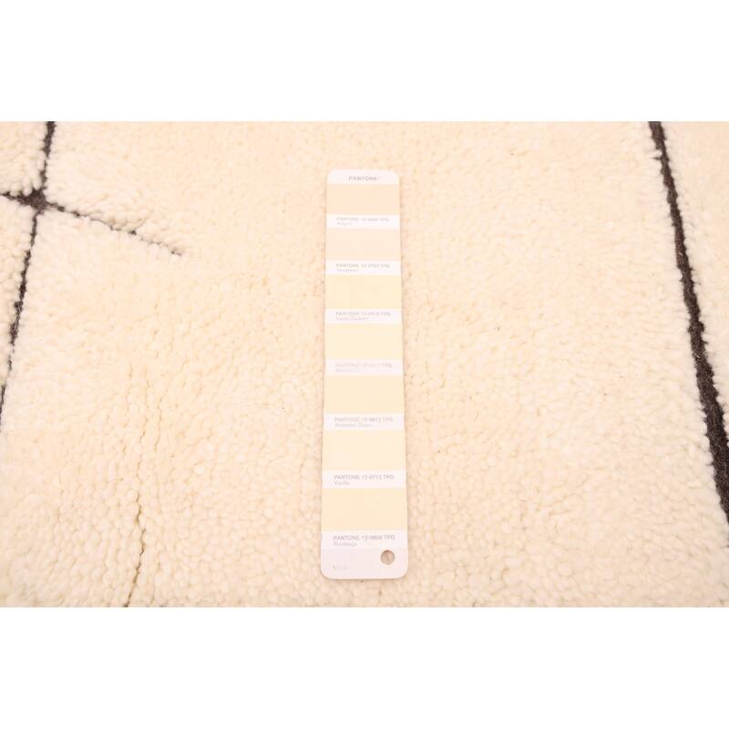 ECARPETGALLERY Hand-knotted Tangier Cream Wool Rug - 5'2 x 8'1