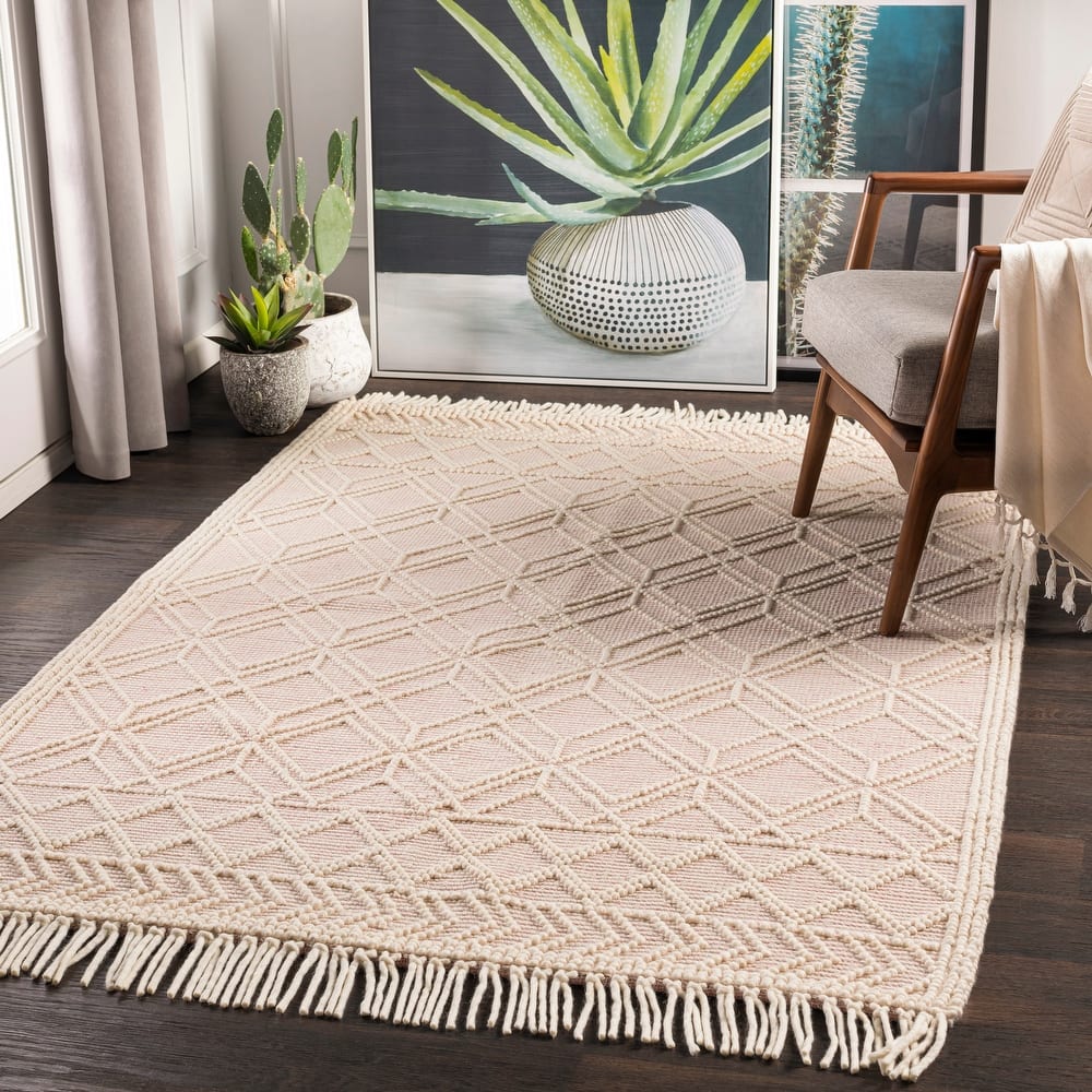 Livabliss Gertrude Handmade Cottage Geometric Wool Area Rug