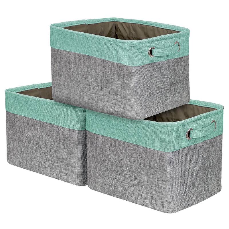 Sorbus Storage Large Basket Set (3-Pack) - TEAL