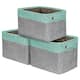 Sorbus Storage Large Basket Set (3-Pack) - TEAL