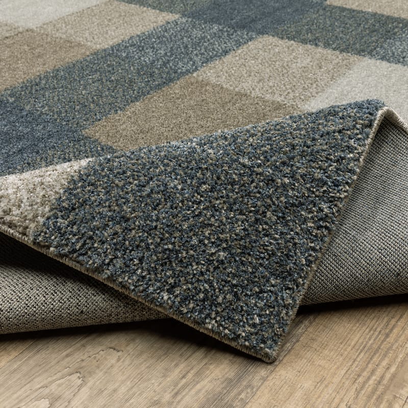 Style Haven Archer Farmhouse Plaid Teal/ Grey Indoor Area Rug