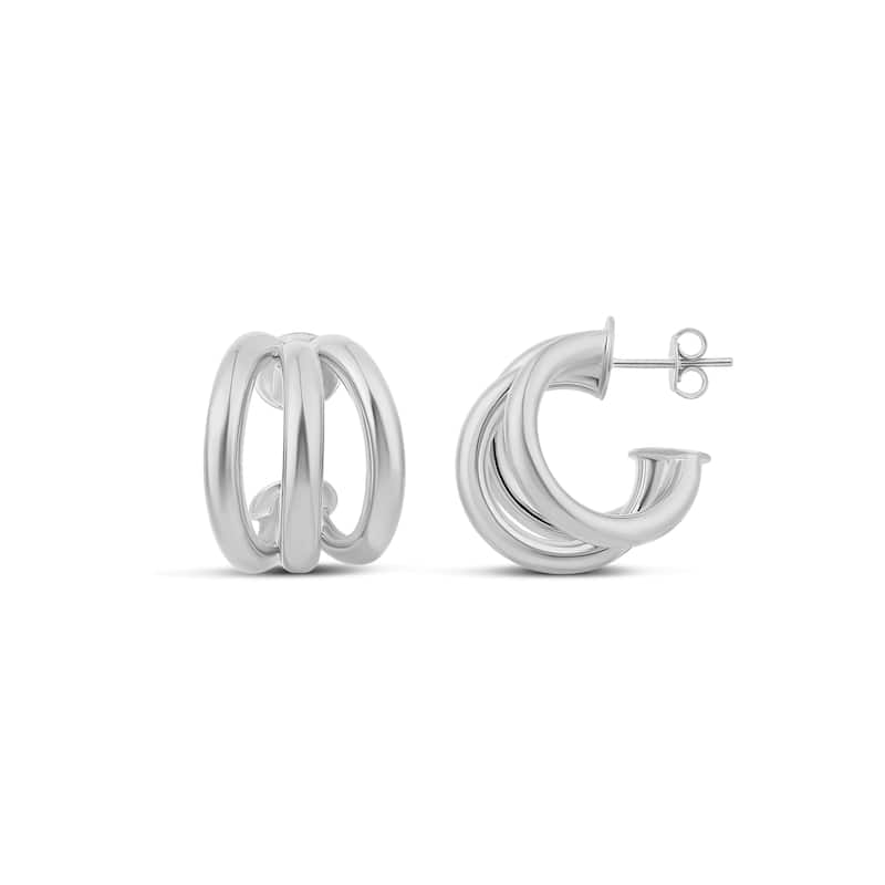 SHYMI Claw Hoop Earrings - Silver