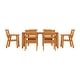 preview thumbnail 6 of 6, Outdoor Patio Dining Set for 6 People, Large Patio Table with Umbrella Hole, HDPS Wood Look Outdoor Table and Chairs