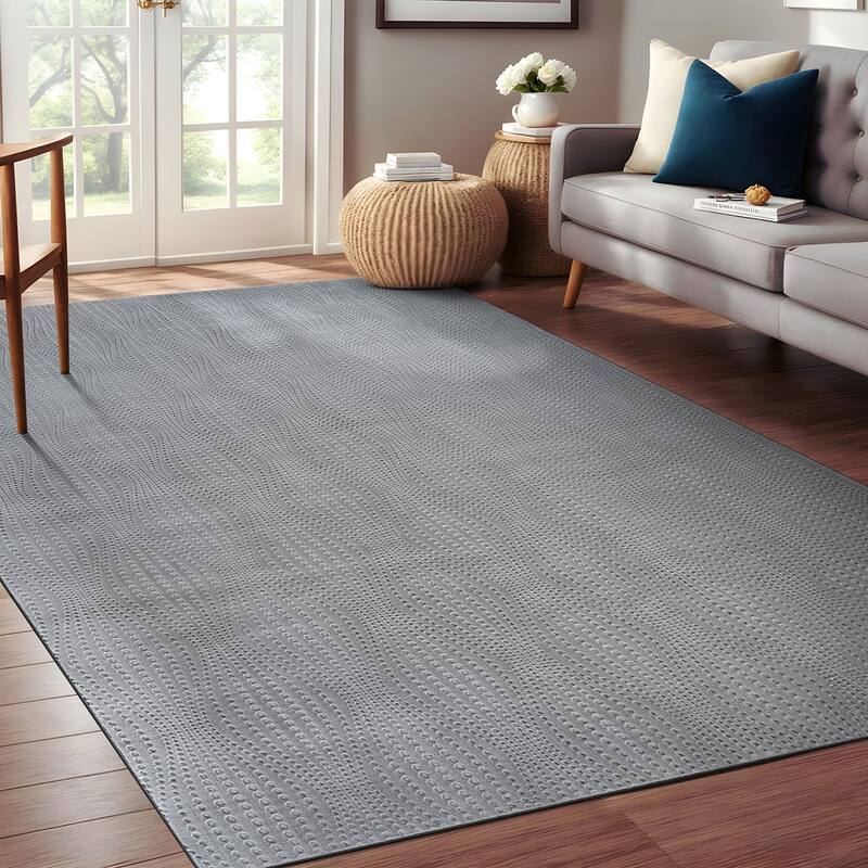 Beverly Rug Serenity Solid Modern Non Slip Soft Indoor Area Rug