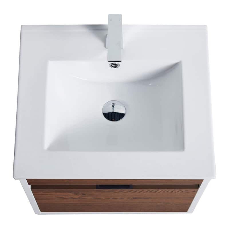 Fine Fixtures - Wall Mount Bathroom Vanity And Sink, Knob Free Design - Alpine Collection -