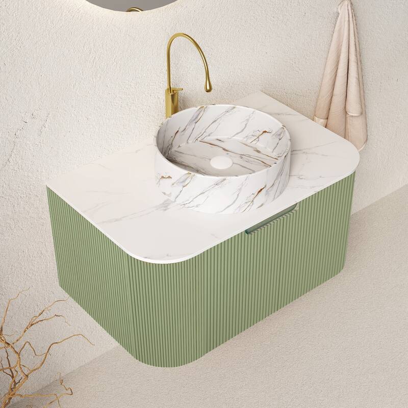Wall Mounted Bathroom Vanity with Sink