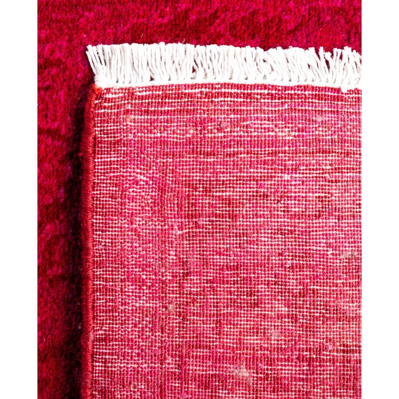 Overdyed One-of-a-Kind Hand-Knotted Area Rug - Pink - 2' 6" x 23' 10"