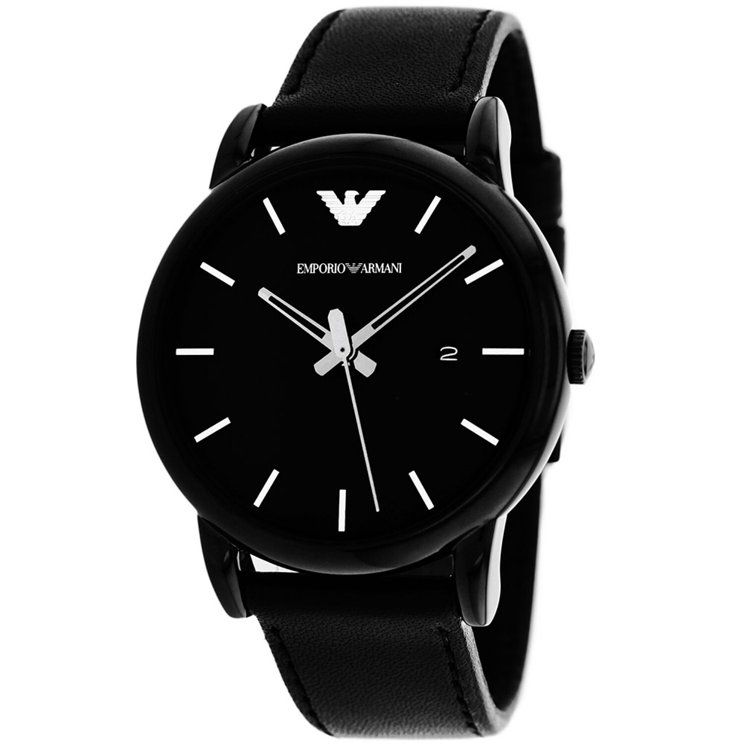matte black armani watch