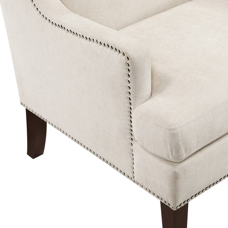 LaFollette 29" Textured Accent Chair - Nailhead Trim