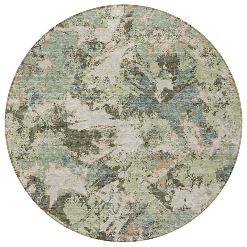 HomeRoots Floral Transitional Rectangle Outdoor Rug