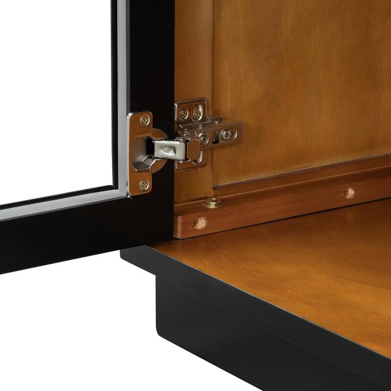 57.7" Large Sideboard Buffet Cabinet with Adjustable Shelves and Glass Doors for Kitchen and Dining Room