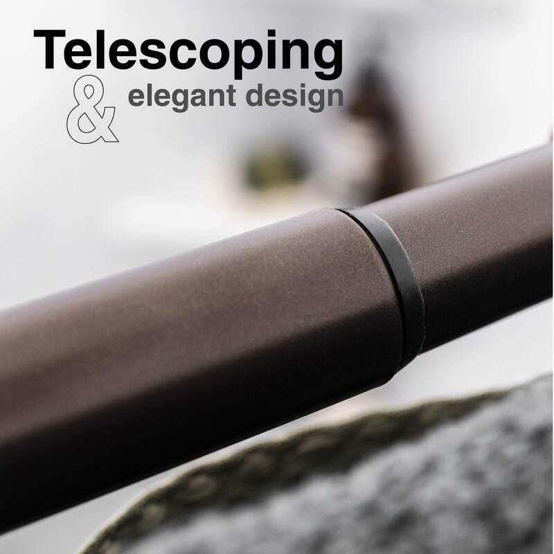 Double Curved Shower Curtain Rod Adjustable 44 to 70 inches by JS Jackson Supplies