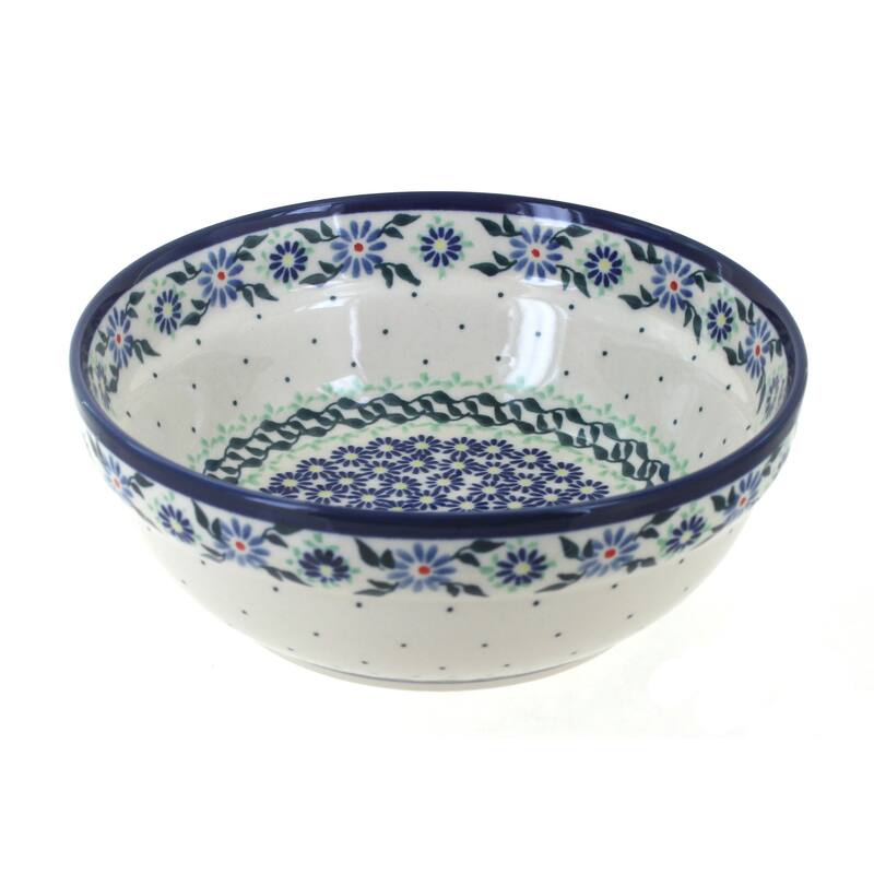 Blue Rose Polish Pottery Zaklady Cereal Bowl - Petite Bouquet