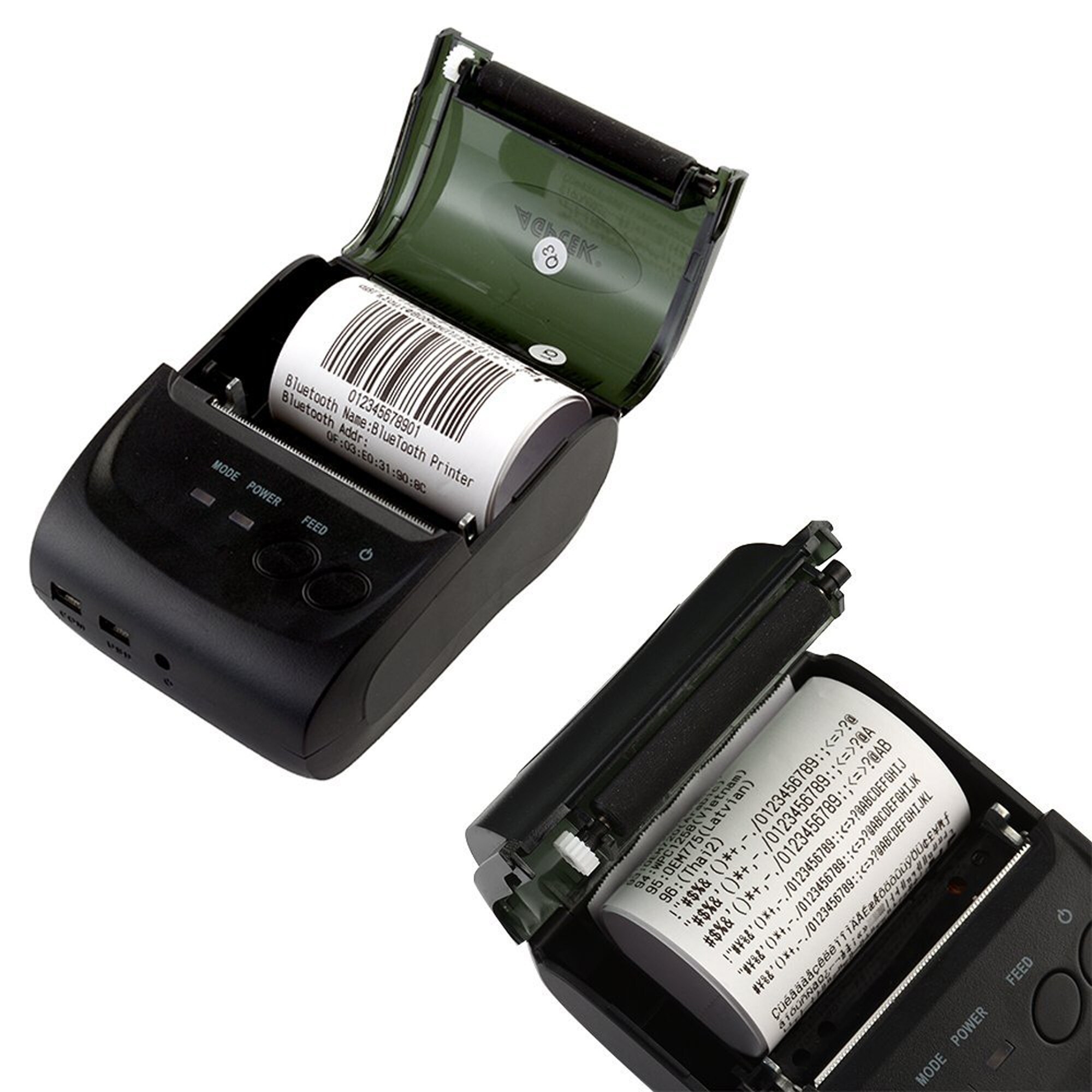Bluetooth Wireless High Speed High Resolution Pocket Photo Mobile Thermal Receipt Printer For Android Ios 58mm Size