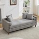 preview thumbnail 12 of 42, 75.2"Wide Upholstered Chaise Lounge with Nailheads, Sleeper Sofa Couch With 4 Throw Pillows & 2 Bolsters, Rubberwood Legs