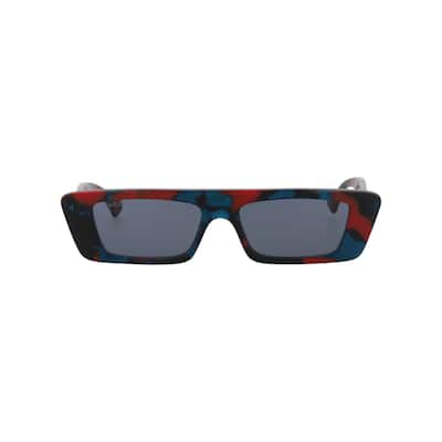 Gucci Square-Frame Recycled Acetate Sunglasses - Havana Havana Blue - NS