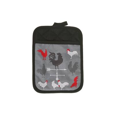 Pot Holder With Pocket (Farmhouse Rooster) - Set of 6
