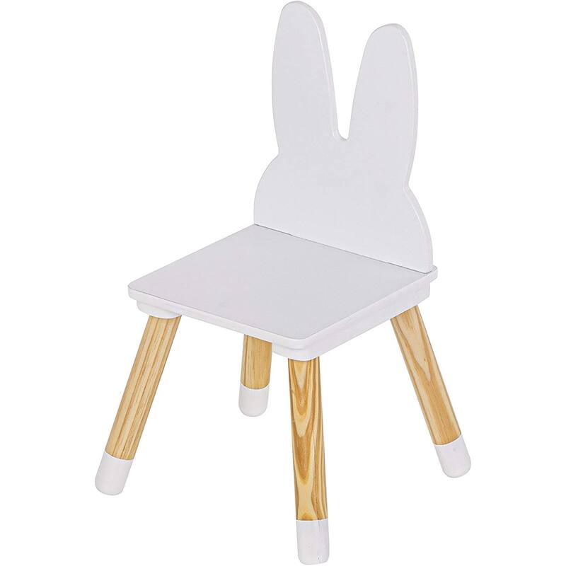 UTEX Kids Table with 4 Chairs Set, Kid Table and Chairs Set for Girls, Toddlers, Boys, 5 Piece Kiddy Table and Chair Set, White