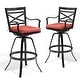 preview thumbnail 73 of 77, Outdoor Patio Bar Stools Aluminum Swivel Bar Chair with Sunbrella Cushion - 21.7 in W x 16.5 in D x 46 in H