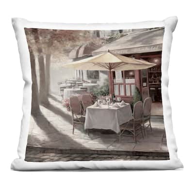 Stupell Warm Sunlit Bistro Decorative Printed Throw Pillow Design by T.C. Chiu