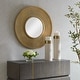 preview thumbnail 3 of 4, Uttermost Axel Round Brass Mirror - 30"H x 30"W x 1.5"D