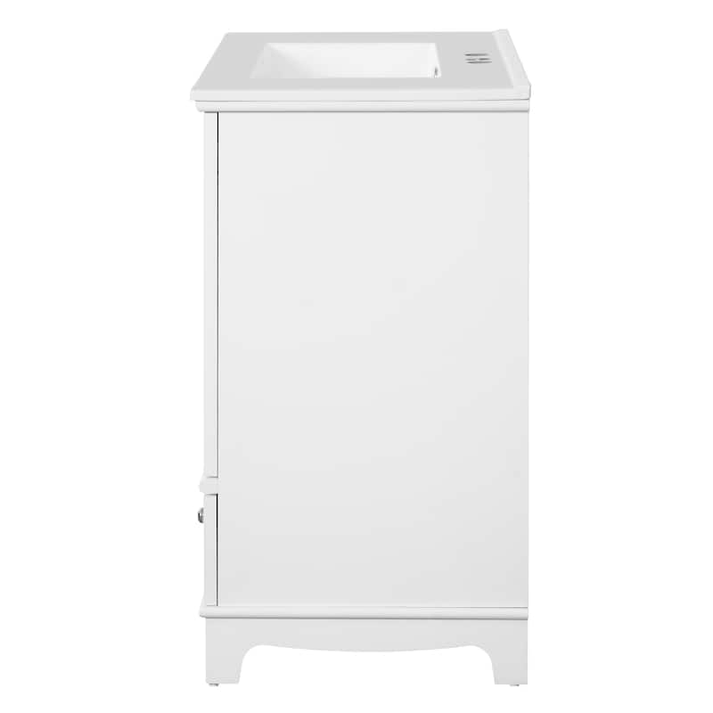 30'' Freestanding Bathroom Vanity with Integrated White Ceramic Sink - 30'' x 18.4'' x 33.8''
