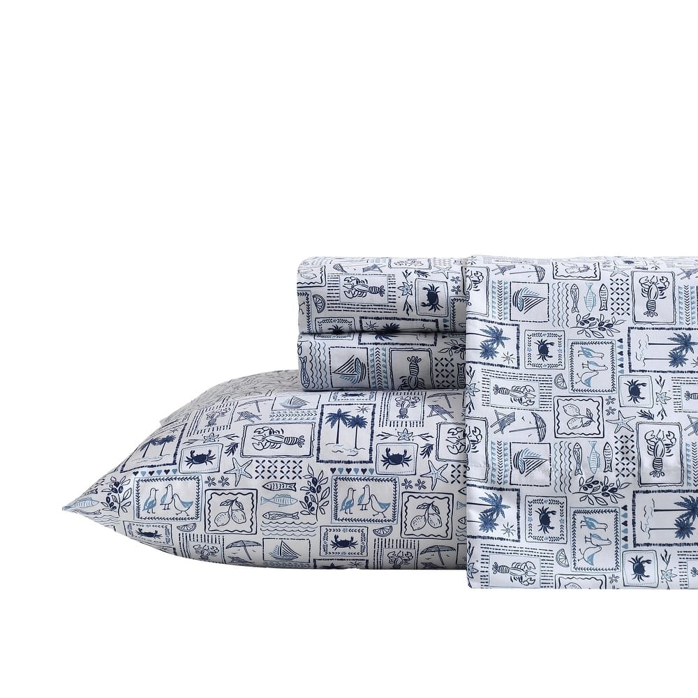 Nautica Printed Cooling Bed Sheet Sets