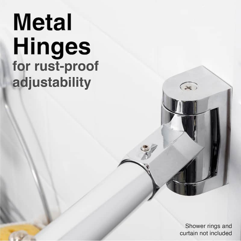 Curved Shower Curtain Rod Adjustable 36 to 61 inches by JS Jackson Supplies