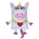 preview thumbnail 1 of 3, Shamzees: Unicorn - White & Purple - Plush Pillow Cover White/Purple