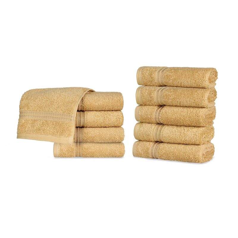 Superior Heritage Egyptian Cotton Absorbent Face Towel Set of 10