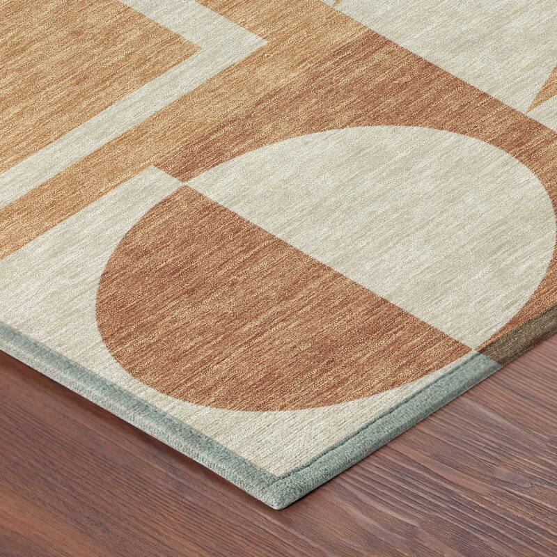 Machine Washable Indoor/ Outdoor Modern Crowley Chantille Rug