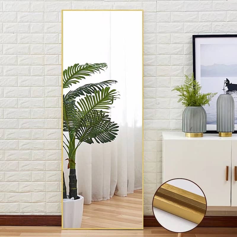 Dovelina Modern Full Length Floor Mirror - Freestanding Vanity Mirror for Bathroom or Living Space