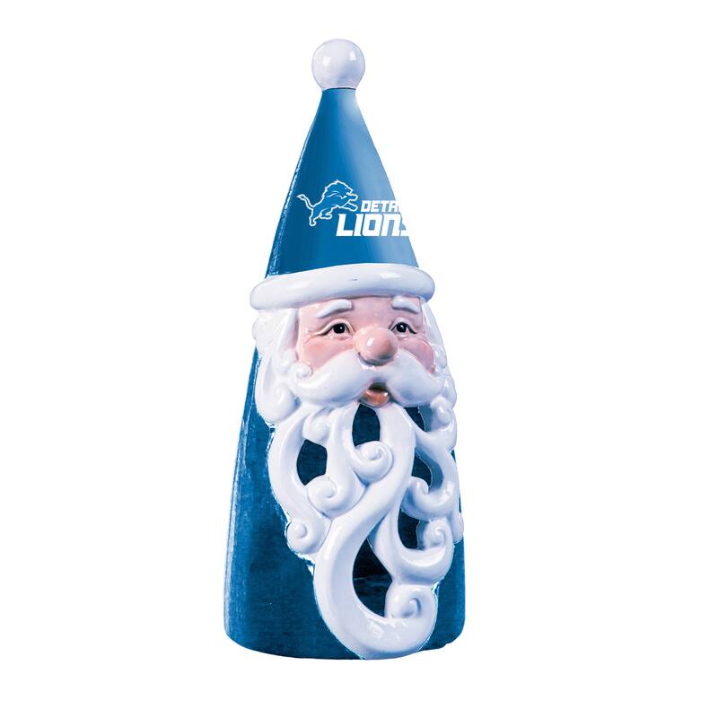 Detroit Lions Santa LED Garden Statuary, 8"