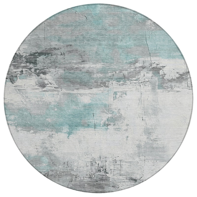 HomeRoots Abstract Transitional Rectangle Outdoor Rug